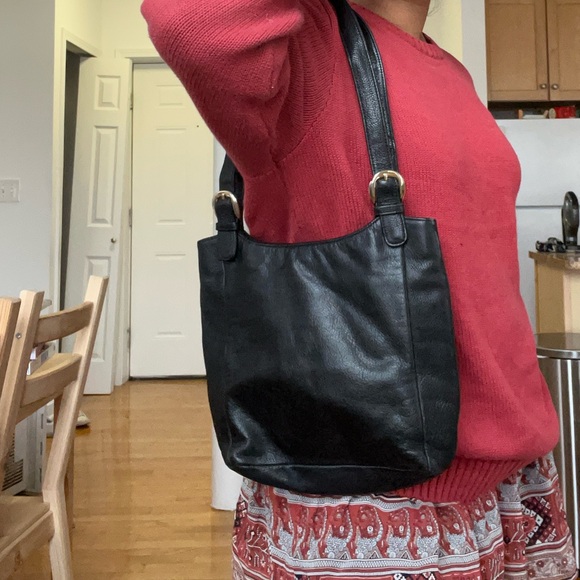 A. Giannetti Black small Leather Tote Shoulder Bag - Picture 2 of 13